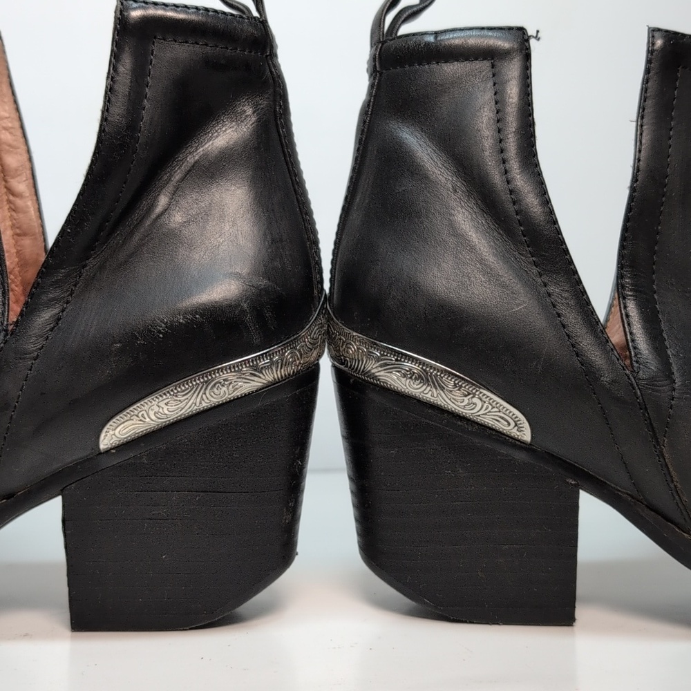 Jeffrey Campbell Cromwell black western ankle boots woman's size 8.5 - Picture 11 of 16